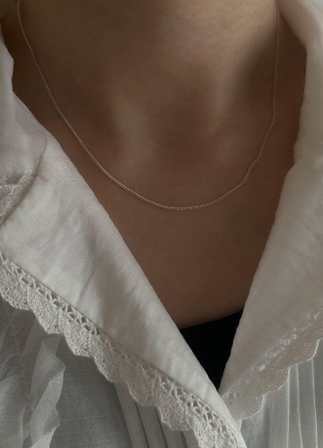 シンチェーンネックレス (シルバー925) Teilen ユニセックス| whoseA