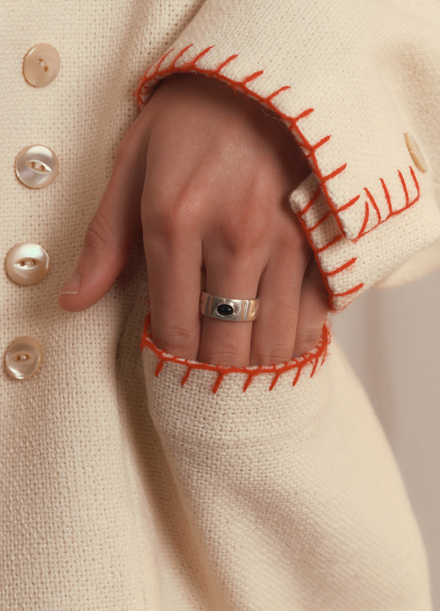 SV925 ストーンリング オニキス オニキスストーンリング (SV.BK) Huk – whoseA ONLINE STORE