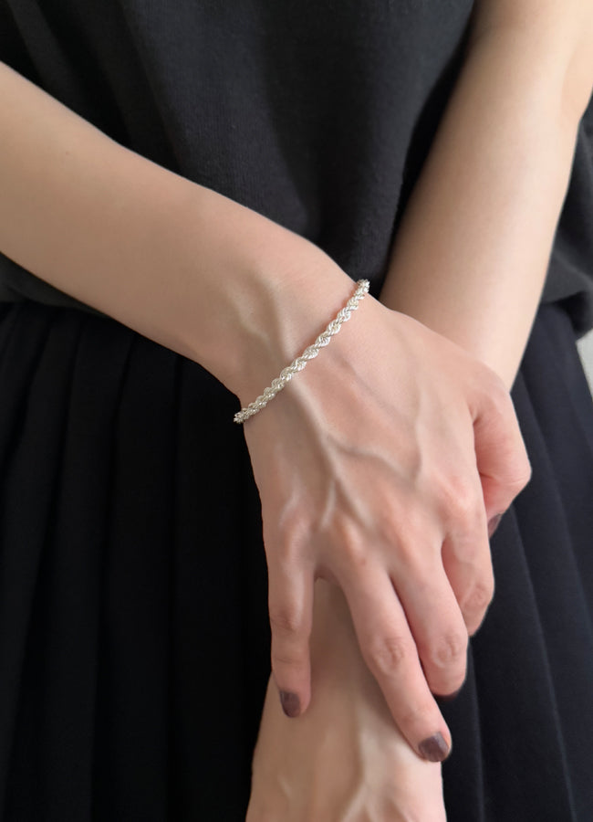 ロープチェーンブレスレット (シルバー925) Teilen ユニセックス ロープチェーンブレスレット (シルバー925) Teilen ユニセックス