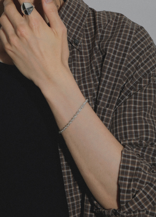 ロープチェーンブレスレット SV Teilen