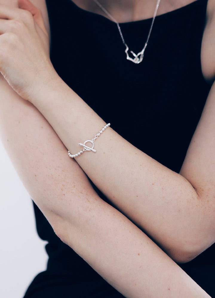 ボールチェーンブレスレット(17.5cm) (SV) Teilen