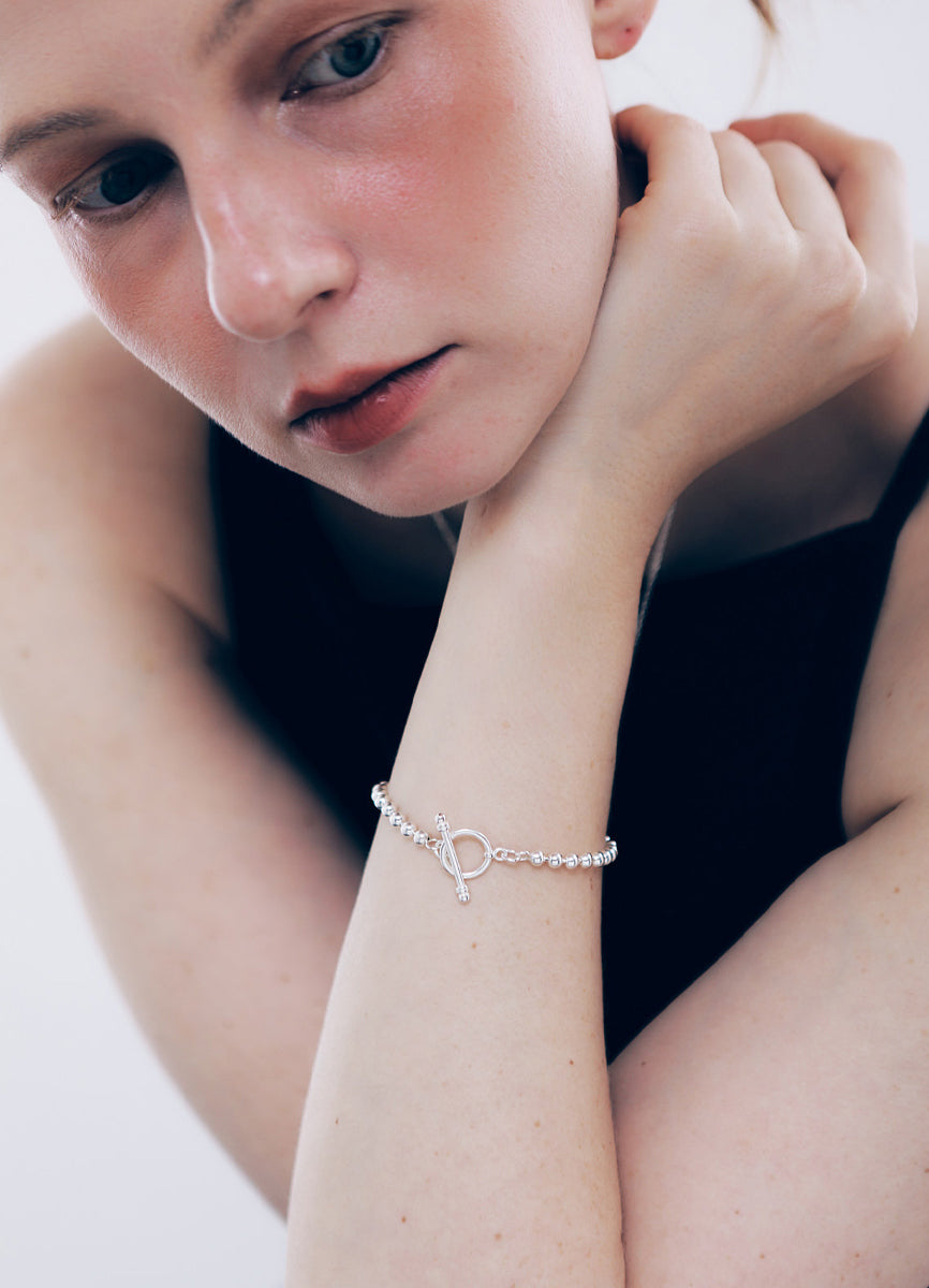 ボールチェーンブレスレット(17.5cm) (SV) Teilen