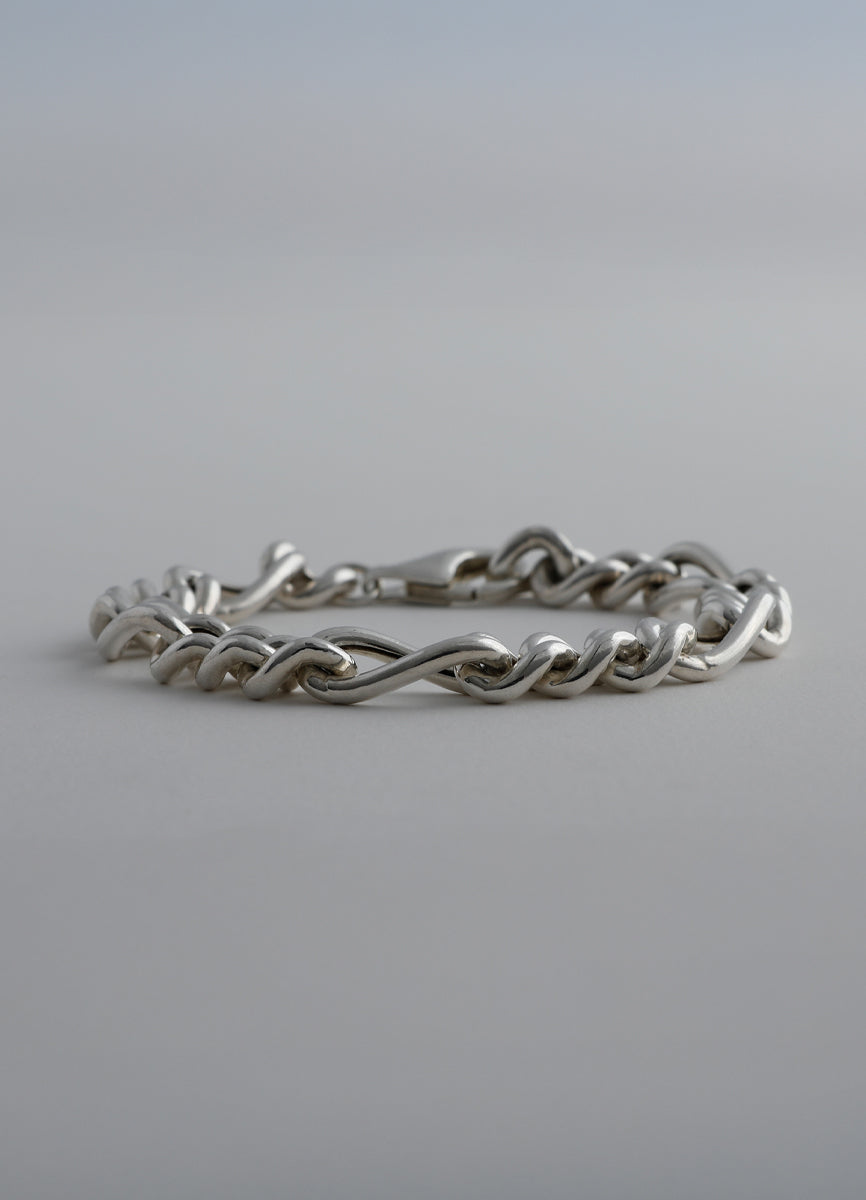 ワイドチェーンブレスレット (SV) Teilen