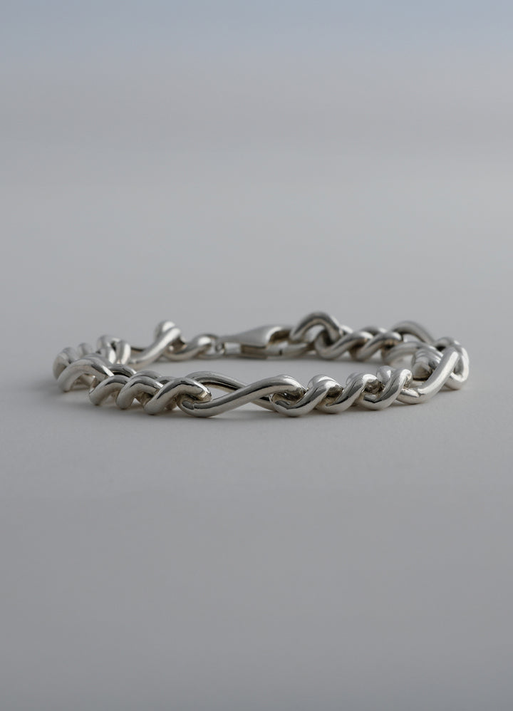 ワイドチェーンブレスレット (SV) Teilen