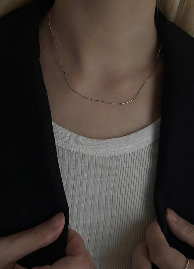 スネークチェーンネックレス (シルバー925) Teilen ユニセックス