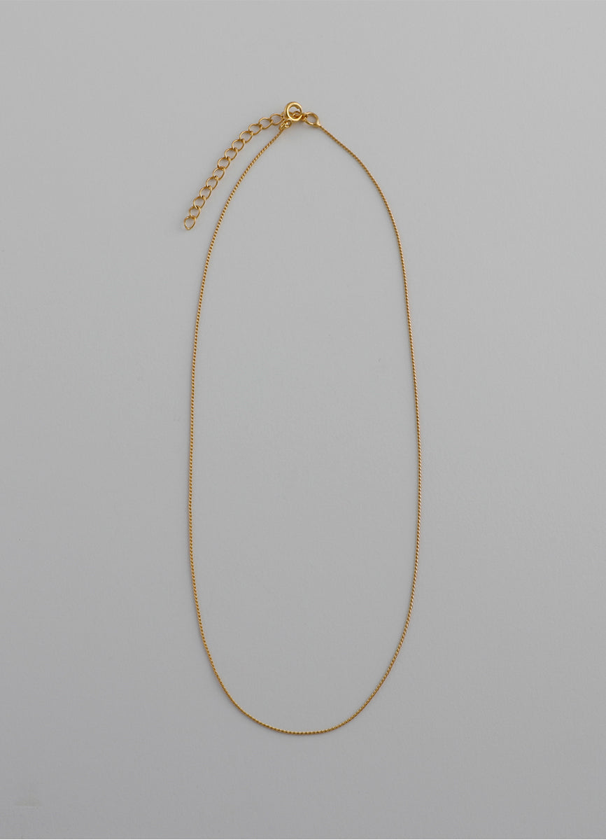 ロープシンチェーンネックレス (シルバー925/20KGP) (ブラック) Teilen