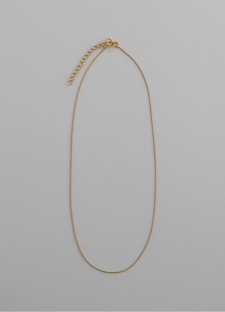 ロープシンチェーンネックレス (シルバー925/20KGP) (ブラック) Teilen