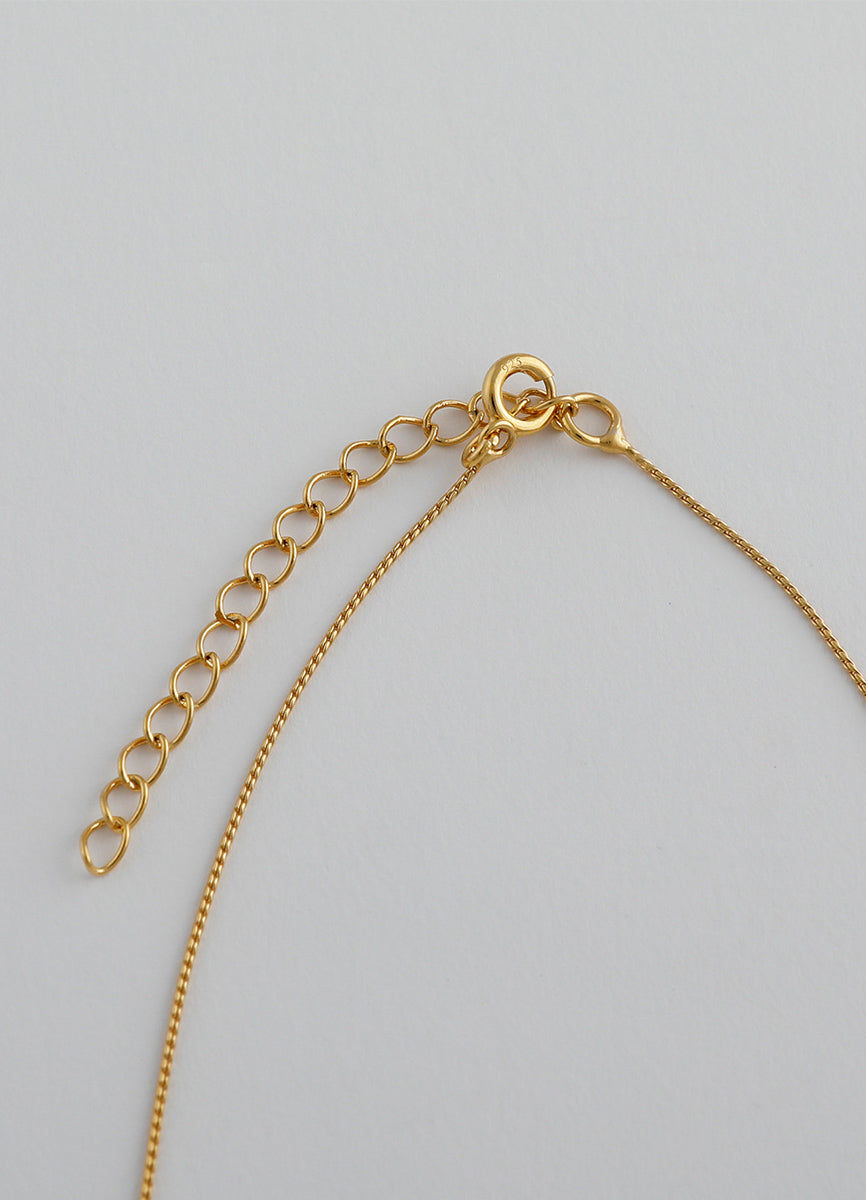 ロープシンチェーンネックレス (シルバー925/20KGP) (ブラック) Teilen