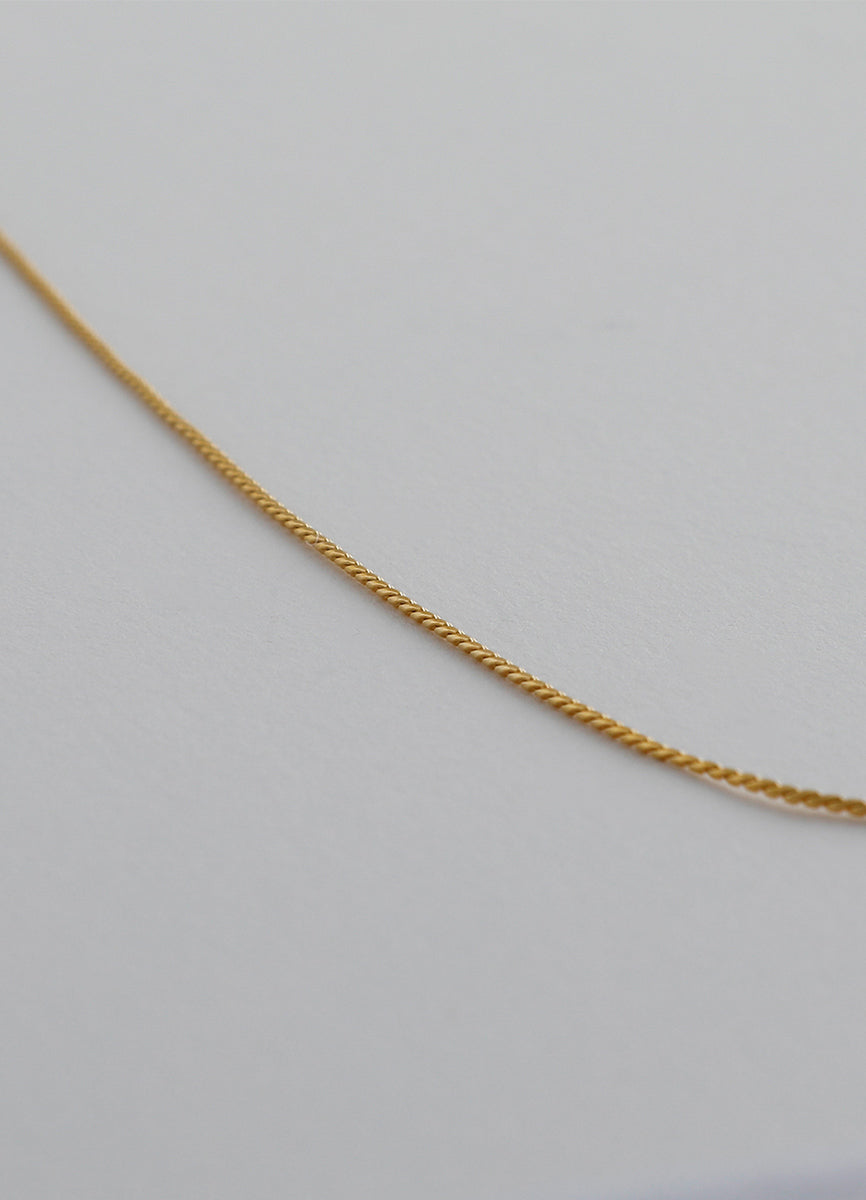 ロープシンチェーンネックレス (シルバー925/20KGP) (ブラック) Teilen
