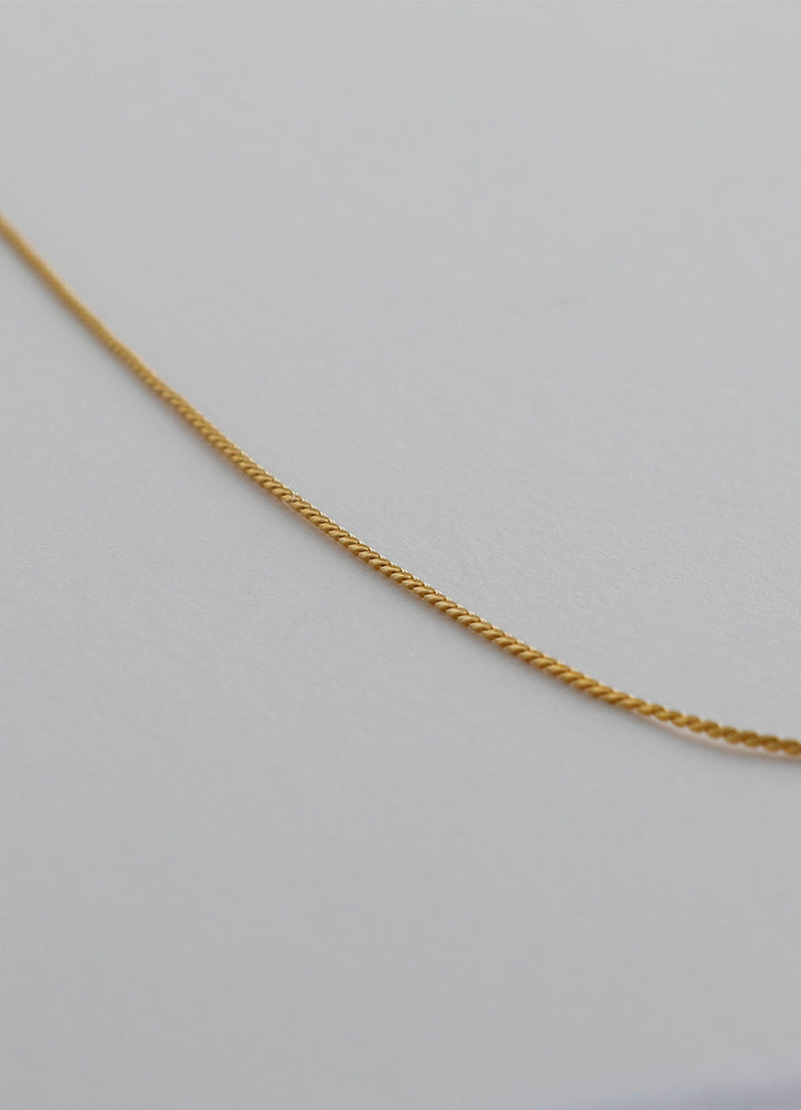 ロープシンチェーンネックレス (シルバー925/20KGP) (ブラック) Teilen