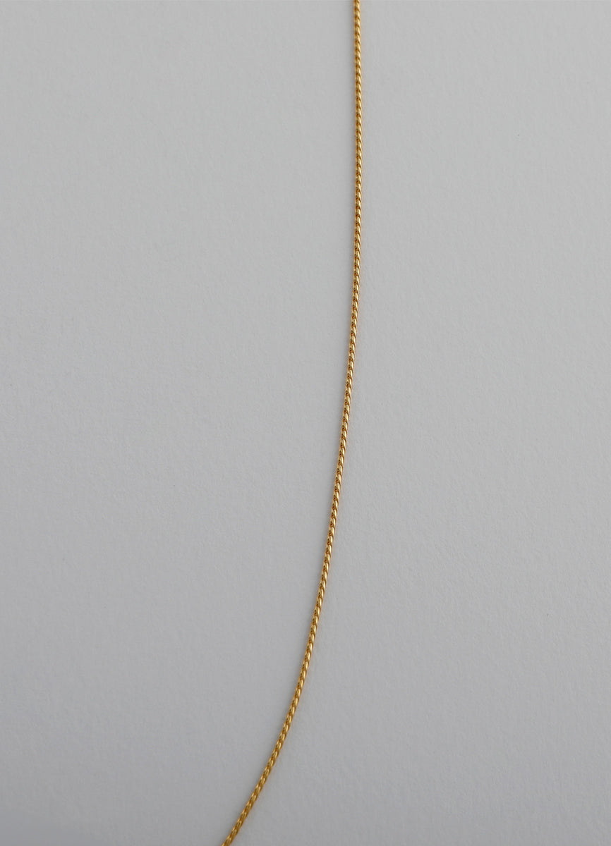 ロープシンチェーンネックレス (シルバー925/20KGP) (ブラック) Teilen