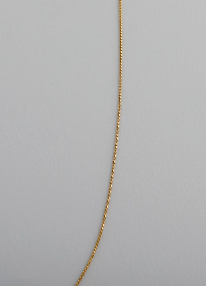 ロープシンチェーンネックレス (シルバー925/20KGP) (ブラック) Teilen