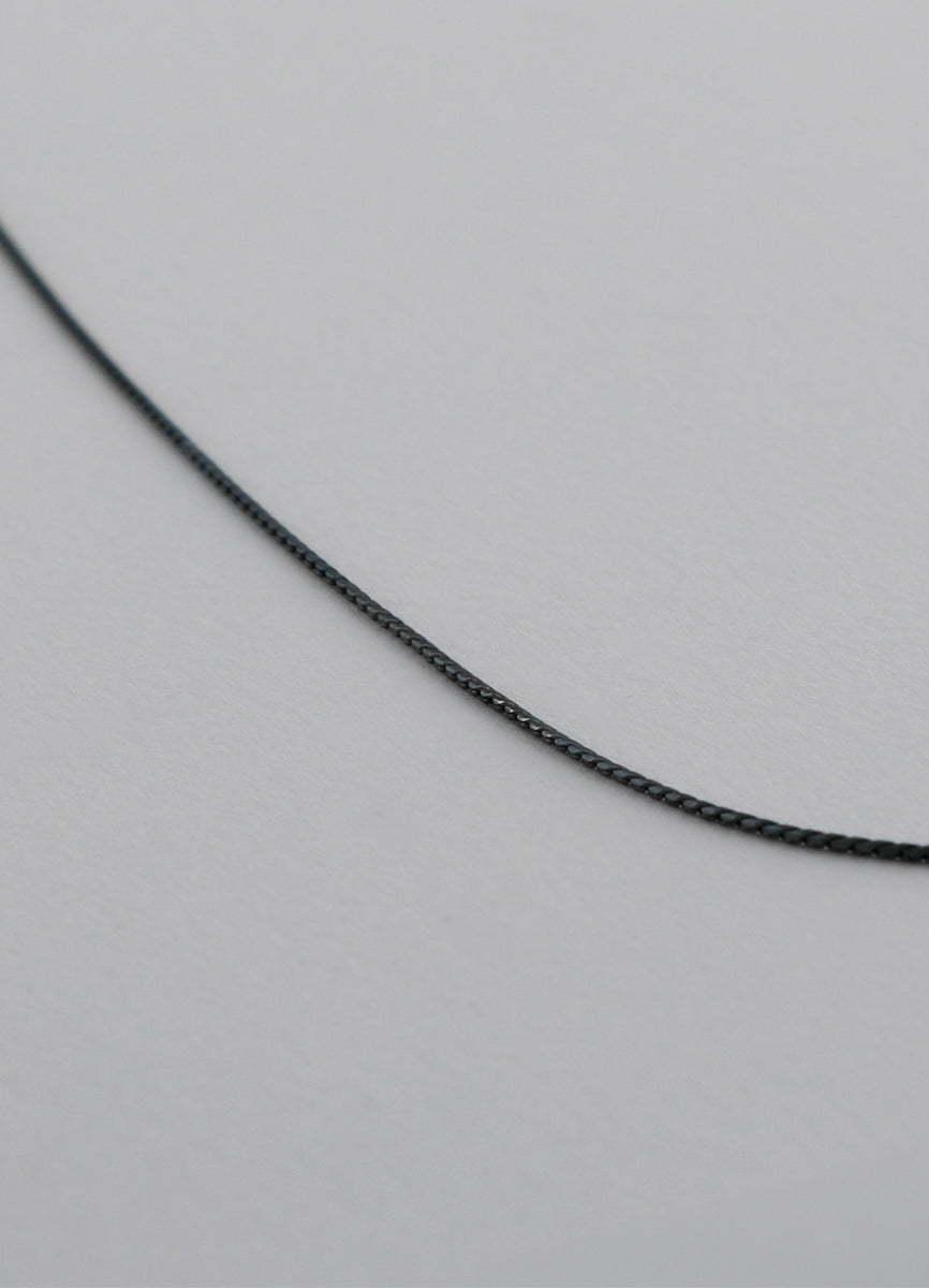 ロープシンチェーンネックレス (シルバー925/20KGP) (ブラック) Teilen