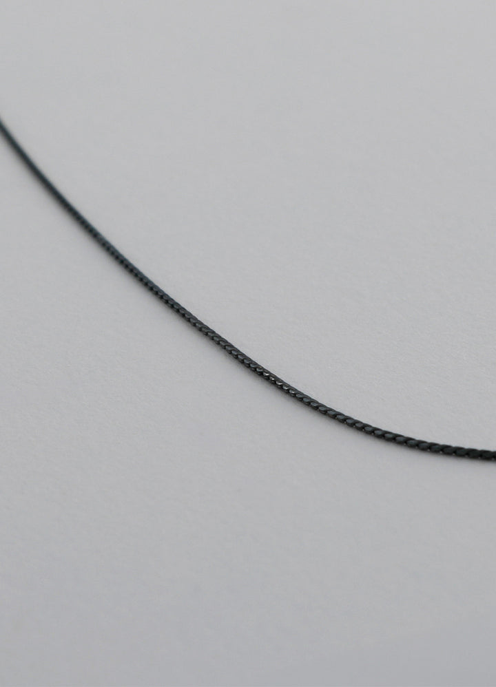 ロープシンチェーンネックレス (シルバー925/20KGP) (ブラック) Teilen
