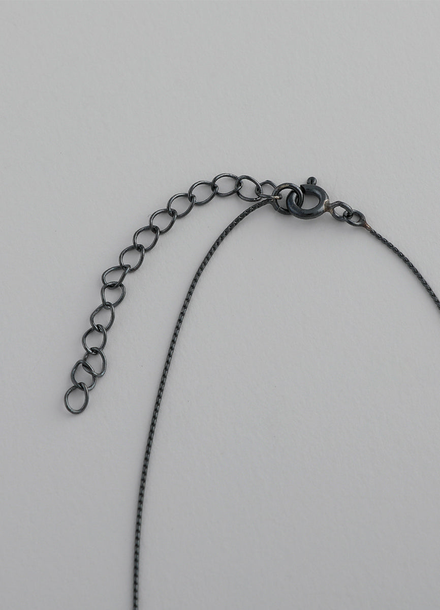 ロープシンチェーンネックレス (シルバー925/20KGP) (ブラック) Teilen