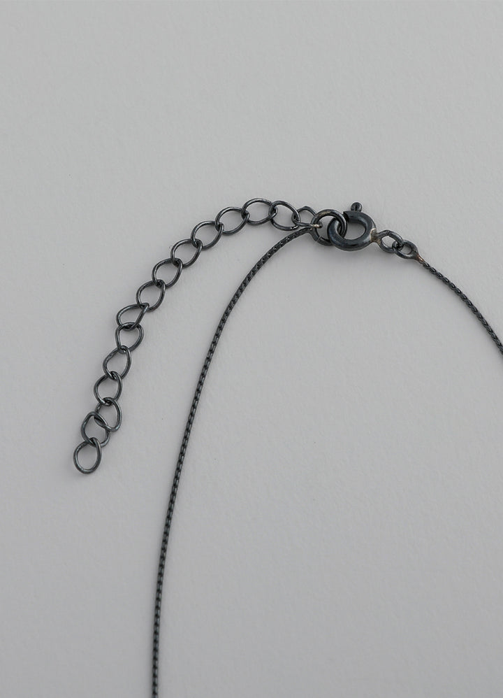 ロープシンチェーンネックレス (シルバー925/20KGP) (ブラック) Teilen