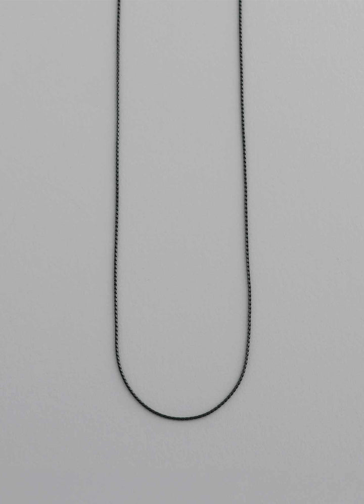ロープシンチェーンネックレス (シルバー925/20KGP) (ブラック) Teilen