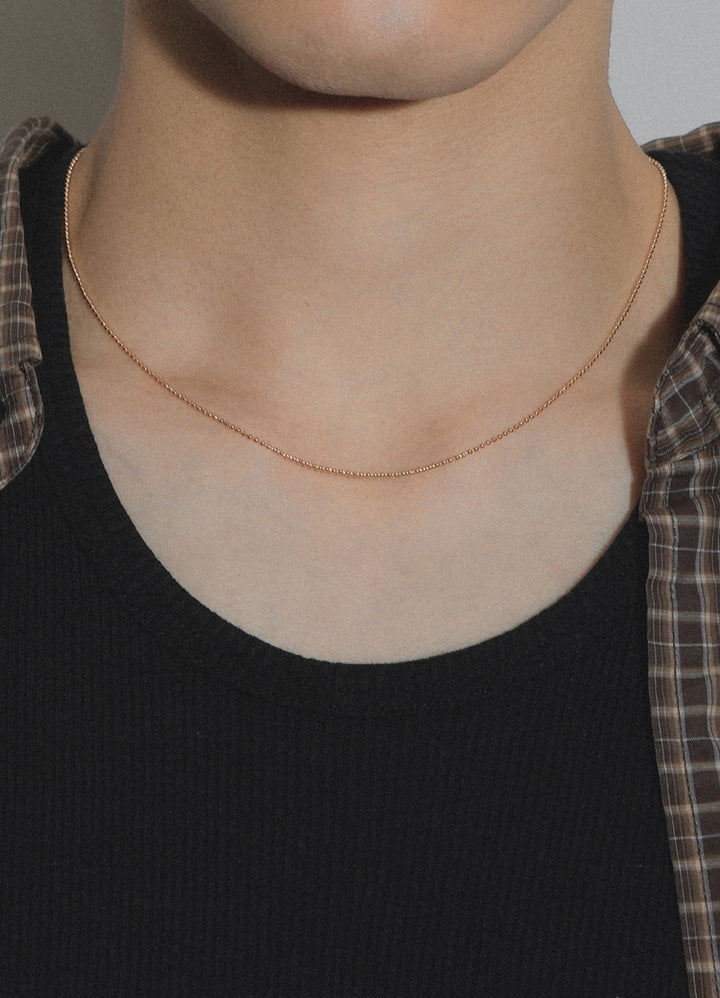 ボールシンチェーンネックレス (20KGP) Teilen