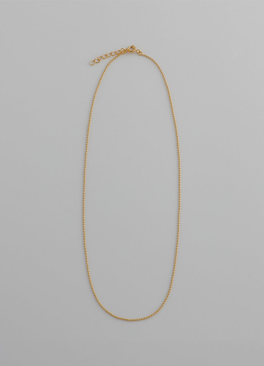 ボールシンチェーンネックレス (シルバー925/20KGP) Teilen