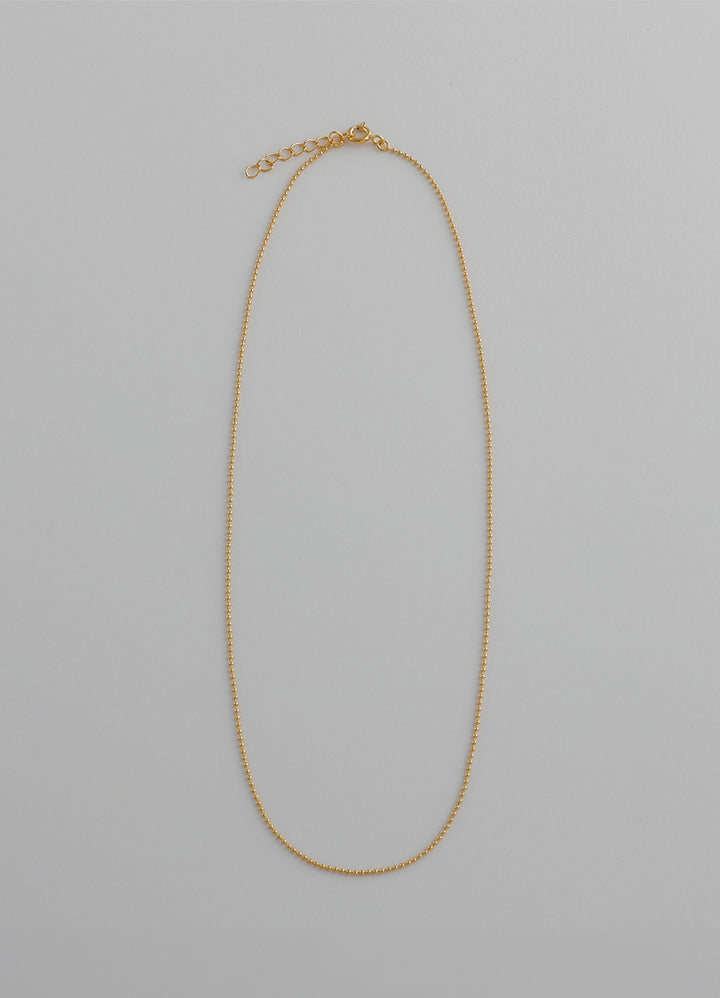 ボールシンチェーンネックレス (シルバー925/20KGP) Teilen