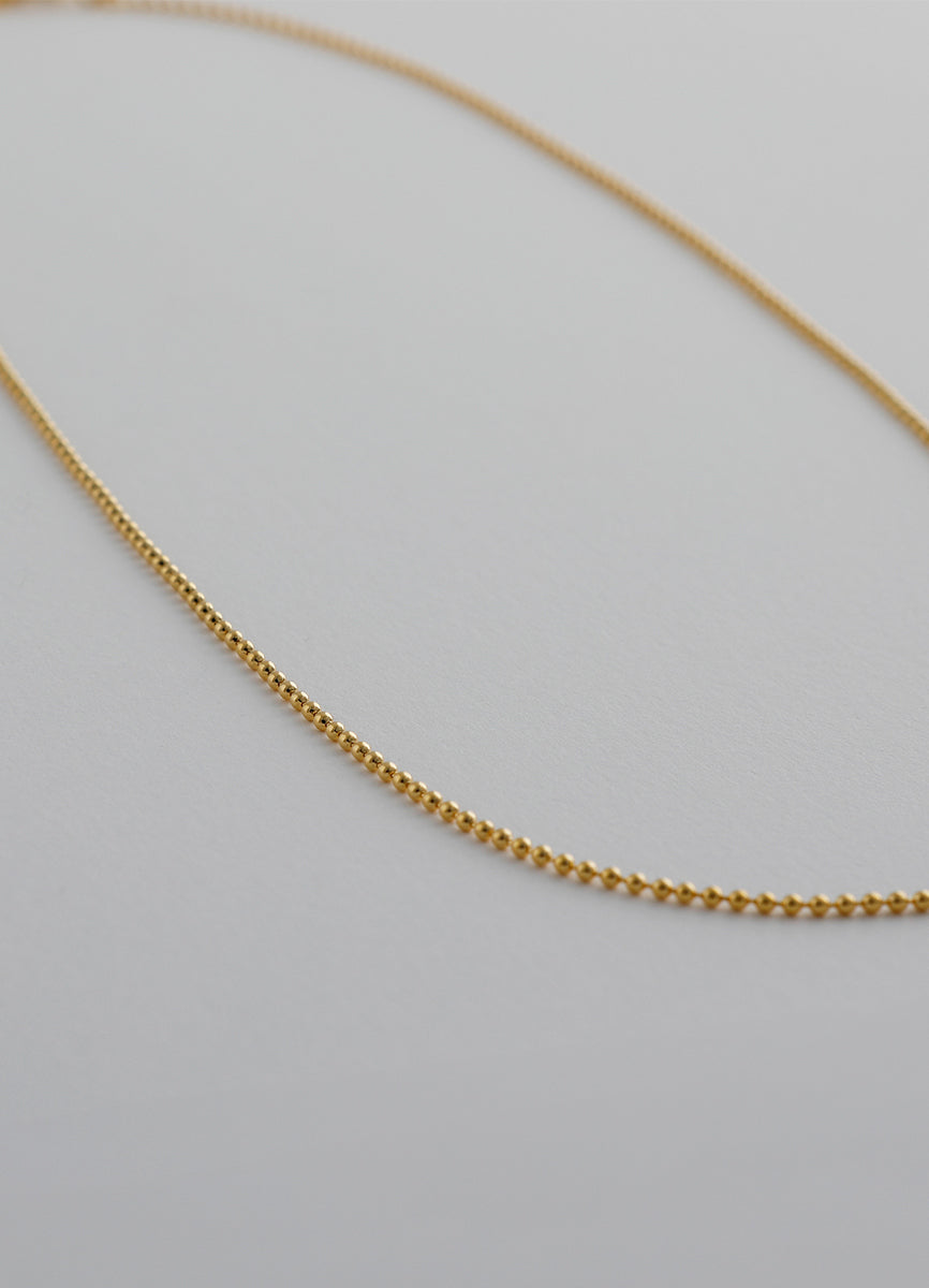 ボールシンチェーンネックレス (シルバー925/20KGP) Teilen