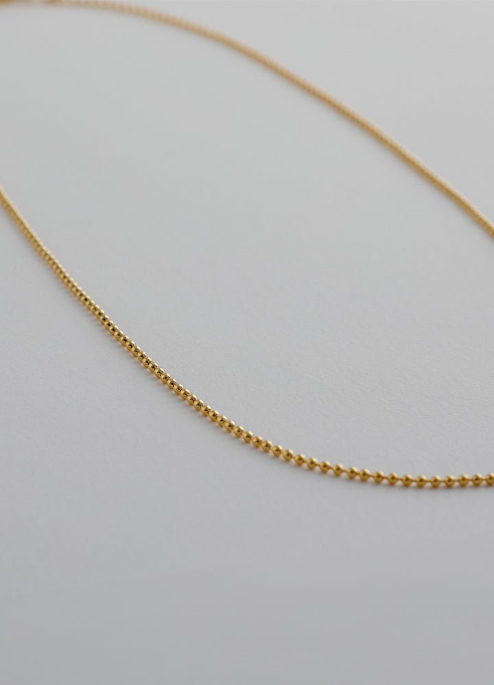 ボールシンチェーンネックレス (シルバー925/20KGP) Teilen