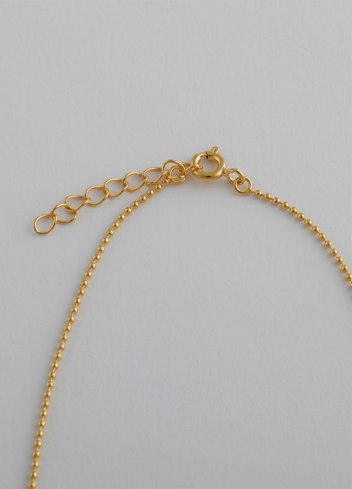 ボールシンチェーンネックレス (シルバー925/20KGP) Teilen