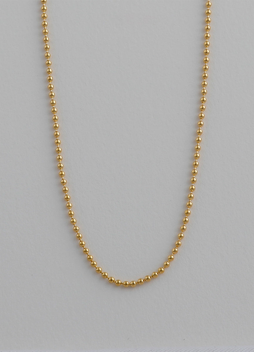 ボールシンチェーンネックレス (シルバー925/20KGP) Teilen