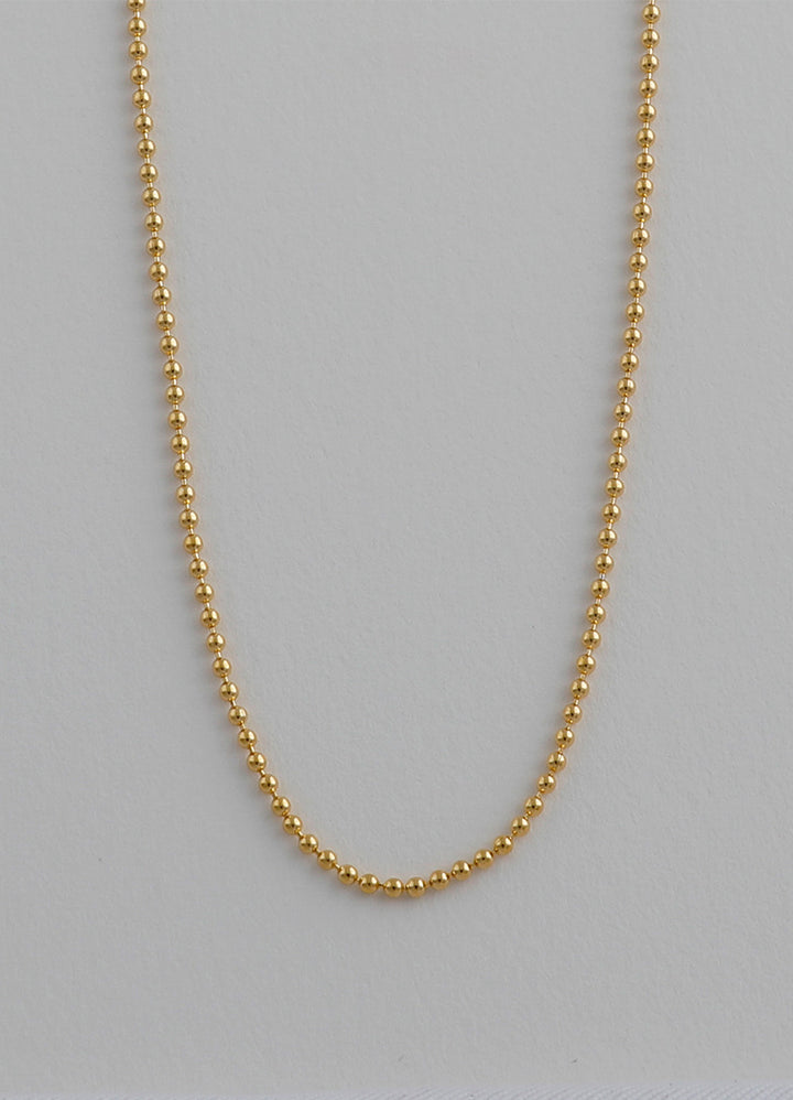 ボールシンチェーンネックレス (シルバー925/20KGP) Teilen