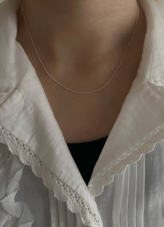 シンチェーンネックレス (シルバー925) Teilen ユニセックス| whoseA