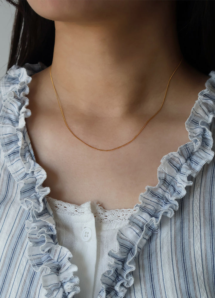 シンチェーンネックレス (シルバー925/20KGP) Teilen