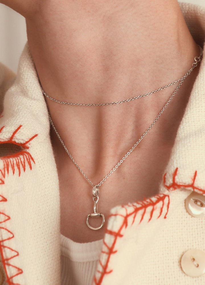 ホースブライドルロングネックレス (SV)