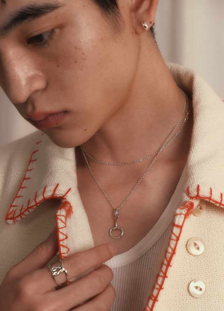 ホースブライドルロングネックレス (SV)