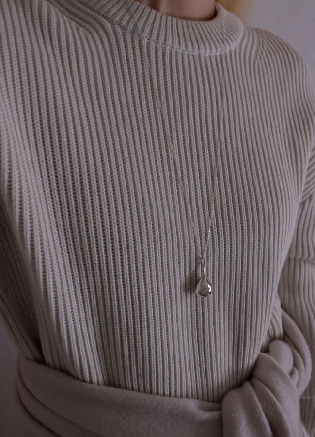 ドロップレットロングネックレス (SV) MATOI