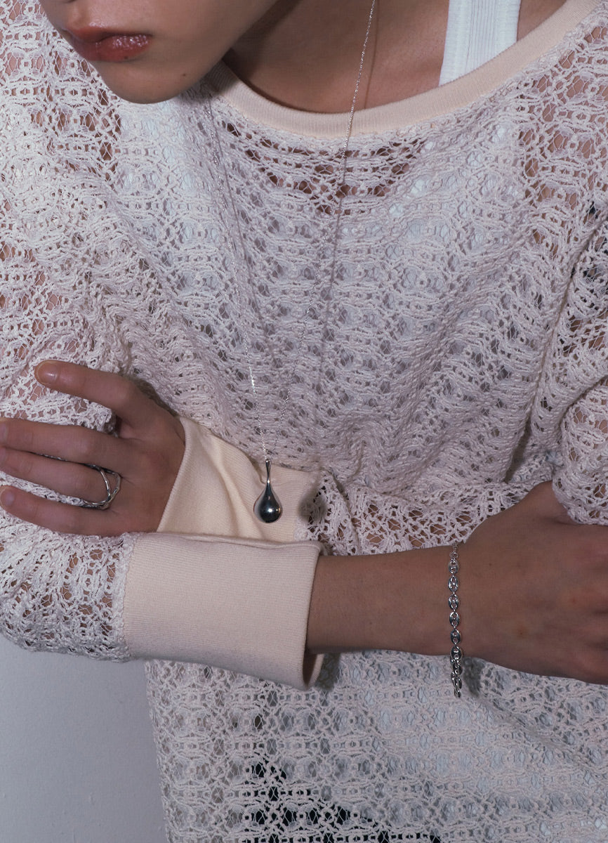 ドロップレットロングネックレス (SV) MATOI