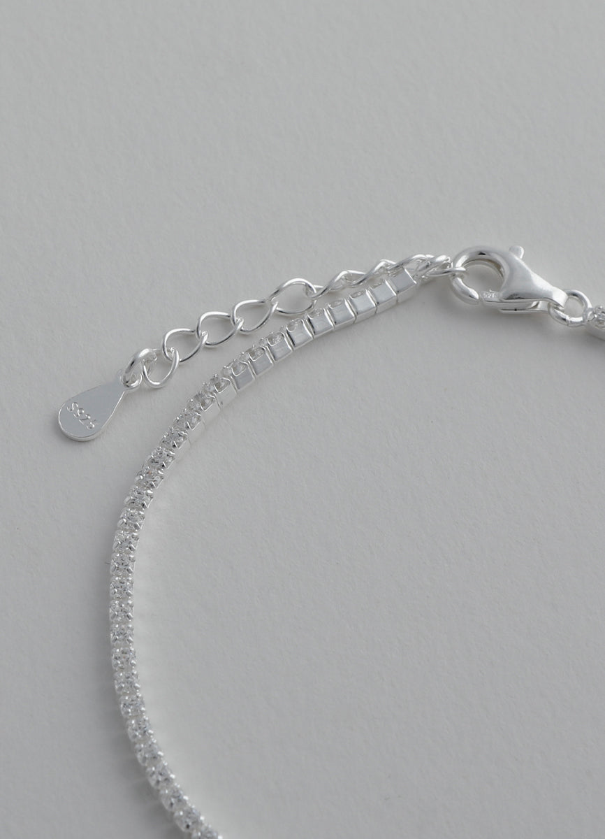 ジルコニアラインブレスレット 1 (SV)Toii