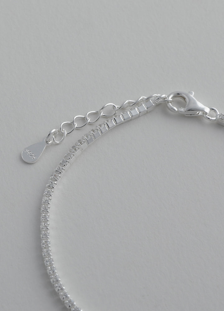 ジルコニアラインブレスレット 1 (SV)Toii