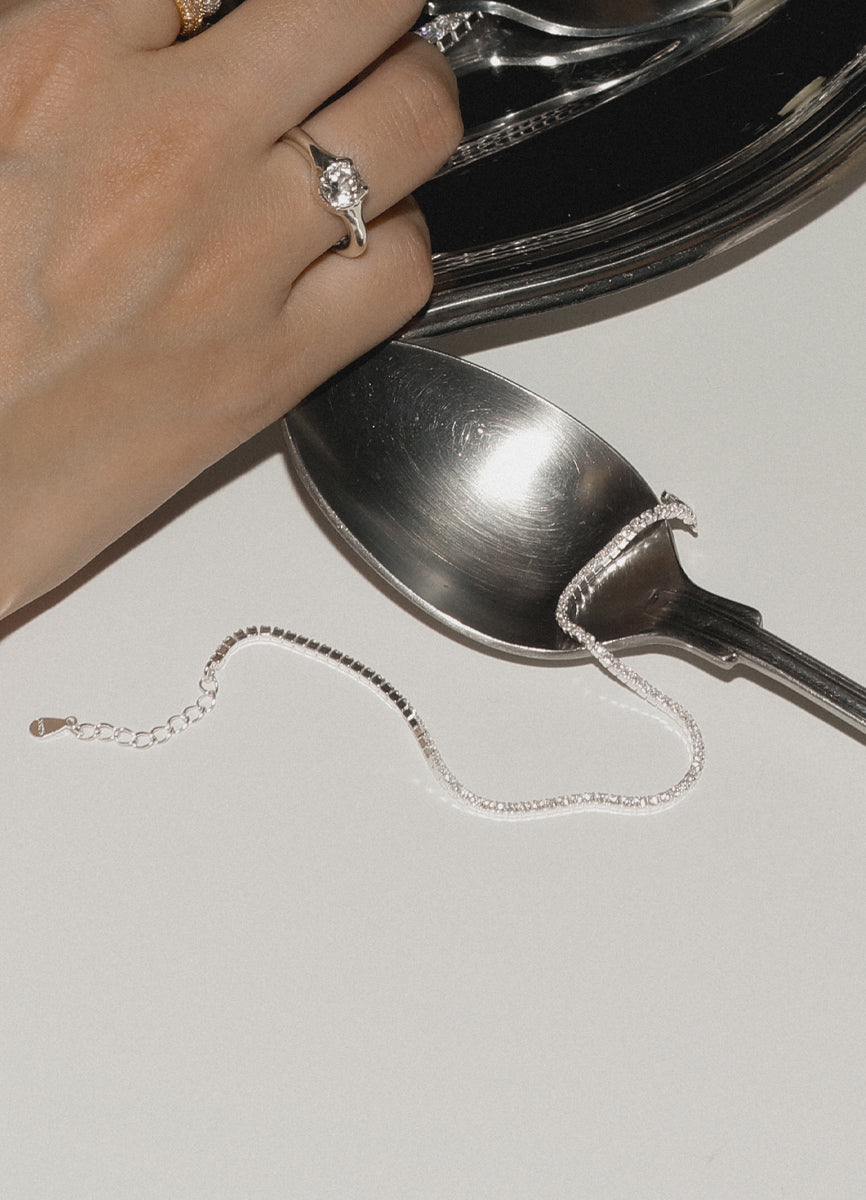 ジルコニアラインブレスレット 1 (SV)Toii