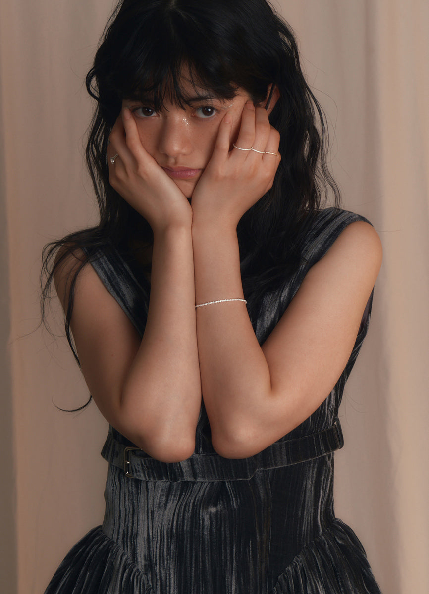 ジルコニアラインブレスレット 1 (SV)Toii