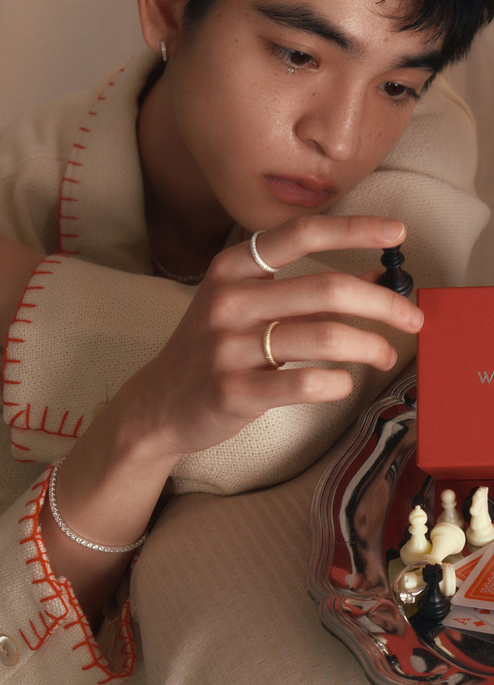 ラインジルコニアブレスレット 2 (SV) Toii