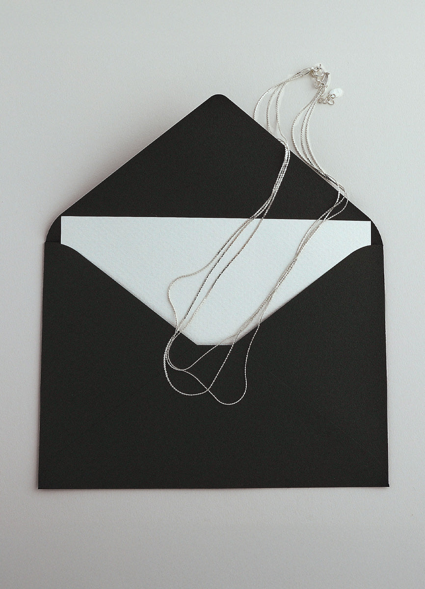 スネークチェーン3連ネックレス (SV) Teilen