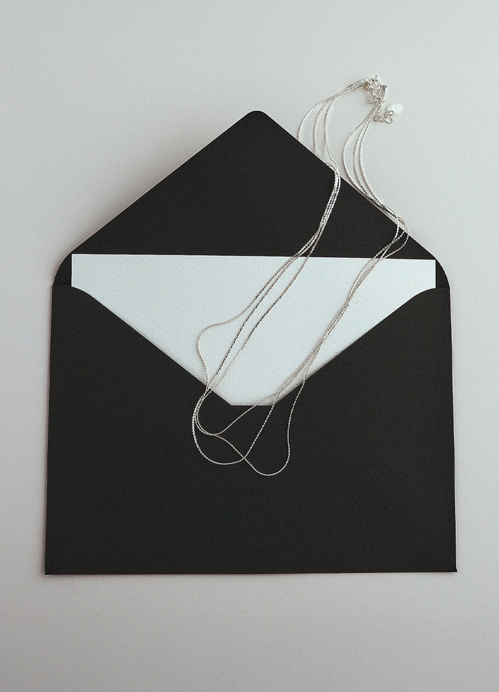 スネークチェーン3連ネックレス (SV) Teilen