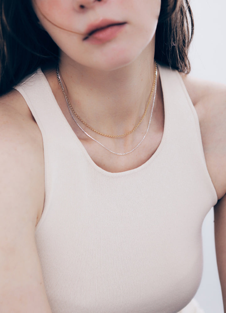 ミックスチェーン連ネックレス (SV16KGP) Teilen