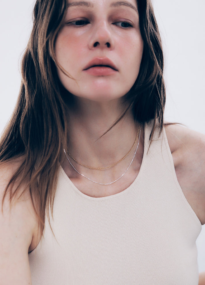 ミックスチェーン連ネックレス (SV16KGP) Teilen