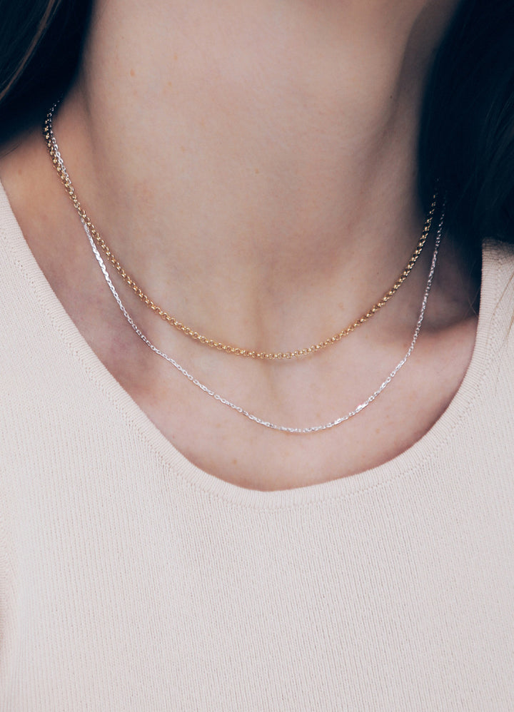 ミックスチェーン連ネックレス (SV16KGP) Teilen