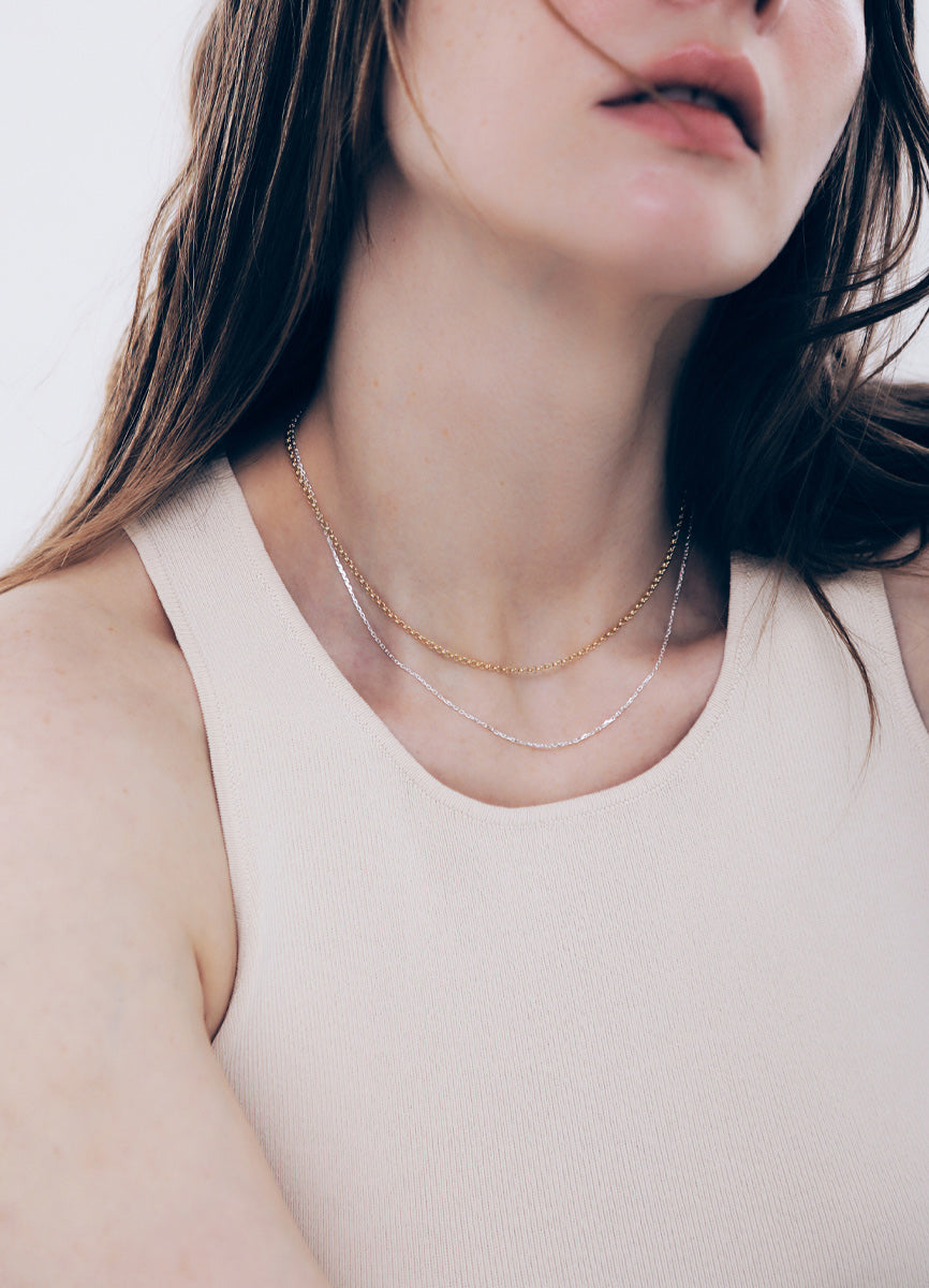 ミックスチェーン連ネックレス (SV16KGP) Teilen