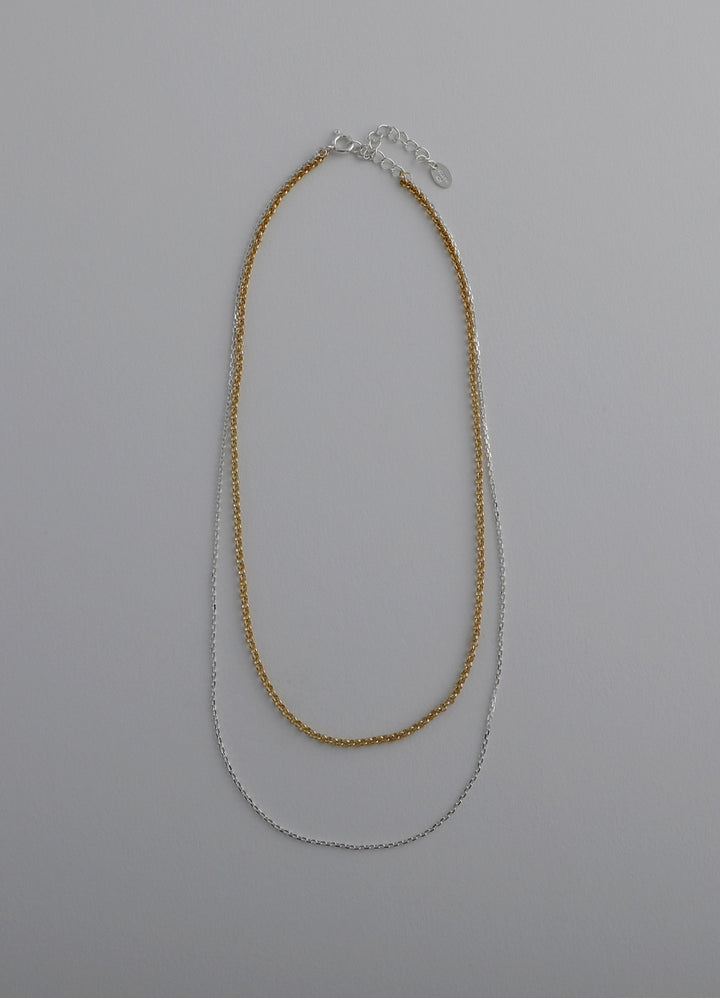 ミックスチェーン連ネックレス (SV16KGP) Teilen