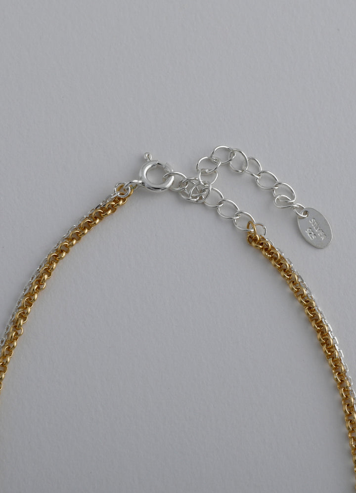 ミックスチェーン連ネックレス (SV16KGP) Teilen