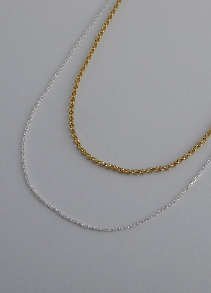 ミックスチェーン連ネックレス (SV16KGP) Teilen