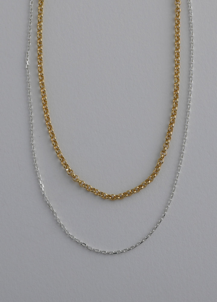 ミックスチェーン連ネックレス (SV16KGP) Teilen